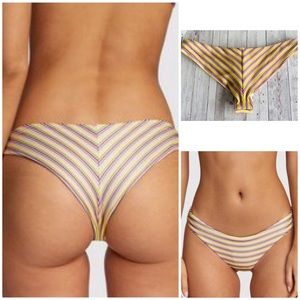 🔆 RVCA Stripe Out Cheeky Bikini Bottoms